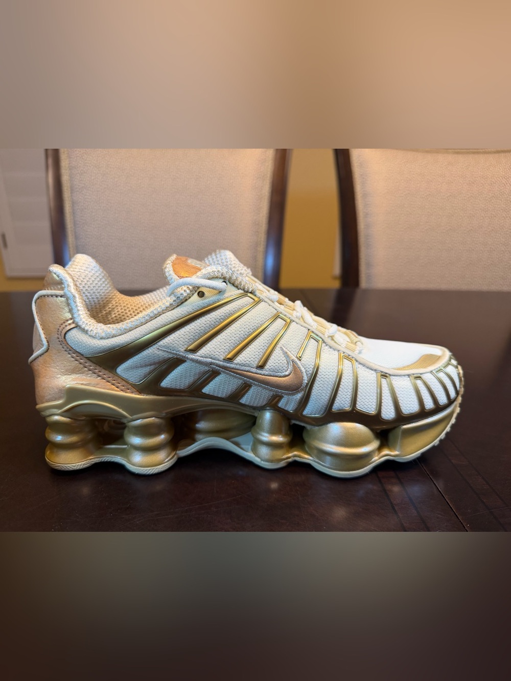 New Nike Shox TL Gold Sneakers Shoes Size US 7 - Picture 8 of 13